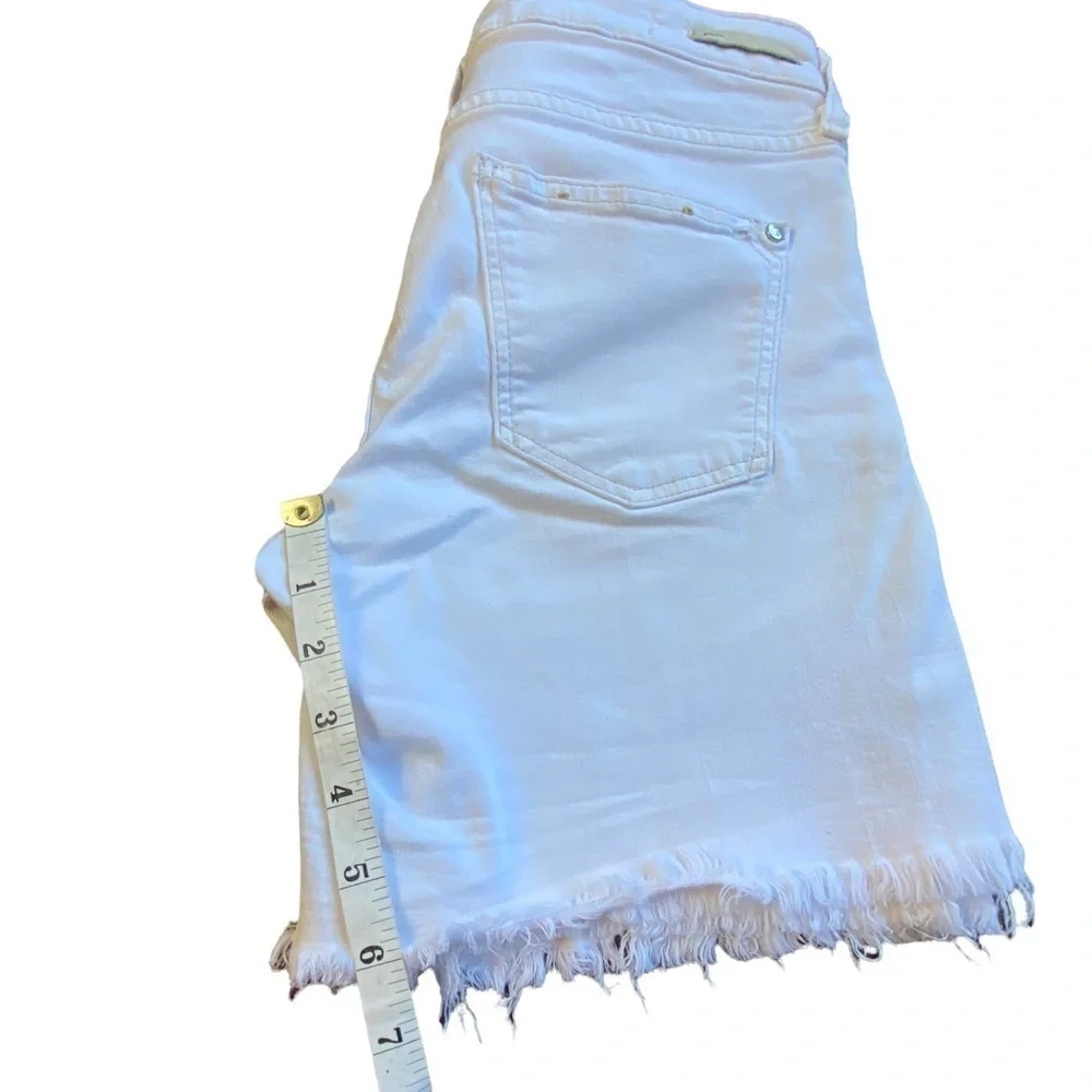 Pilcro and the Letterpress Women's White Denim Cutoff Shorts size 26